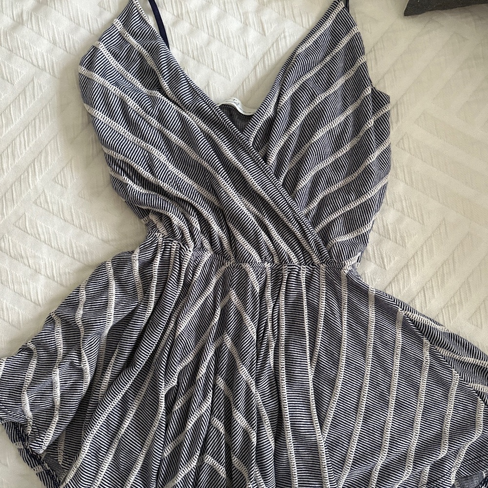 Vintage Havana Blue and White Striped Romper! Never Worn!